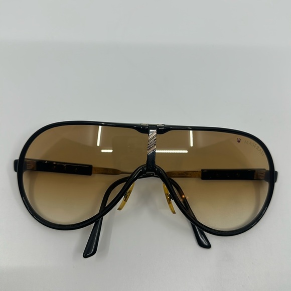 Vintage Maserati Brown Aviator Sunglasses - Picture 3 of 16